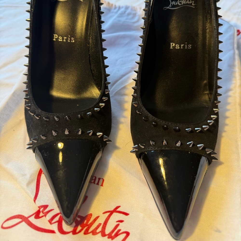 Christian Louboutin Black Spiked Heels